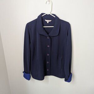 TravelSmith Women's Navy Button Jacket, Large
